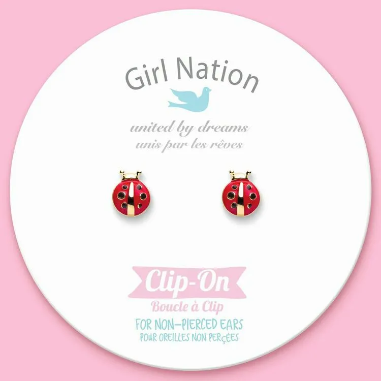 Little Ladybug Lead Free CLIP ON Earrings