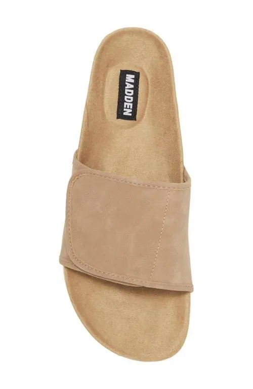 Madden Men Men's Taisto Slide Sandals  Color Taupe Suede Size 8.5