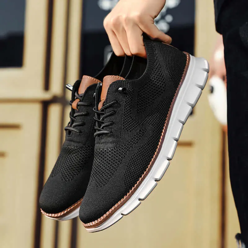 Men's Breathable Mesh Lace-Up Sneakers