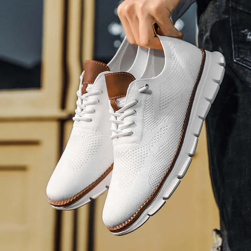 Men's Breathable Mesh Lace-Up Sneakers