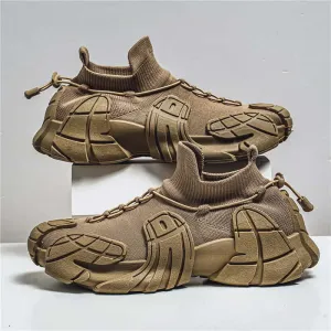 Men's Breathable Mesh Sneakers with Wavy Sole