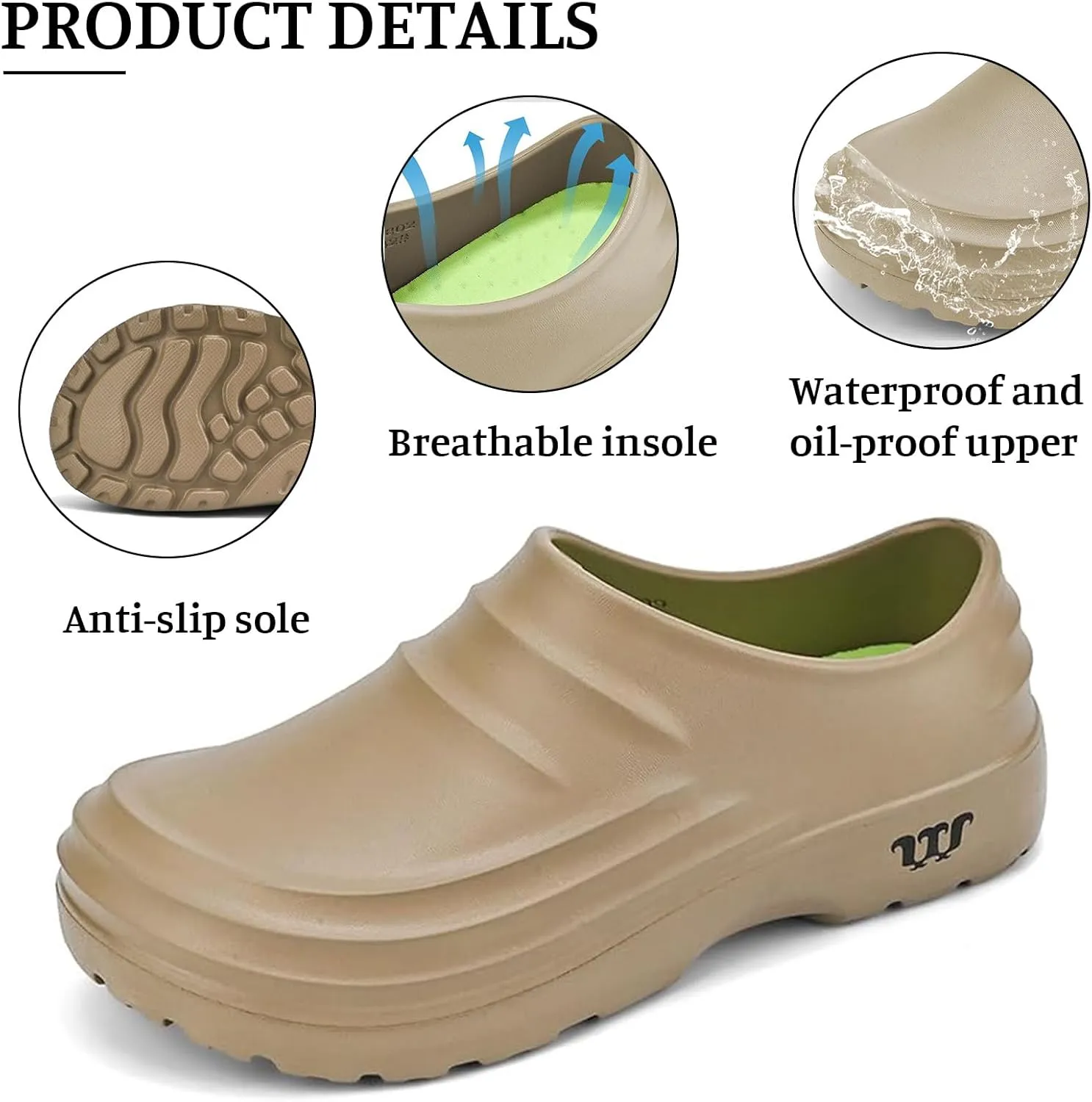 Mmoneyake Armadillo Clogs for Women Men Chef Shoes Wide Waterproof Nursing Shoe Comfortable Non Slip Nurse Work Shoes Ideal for Healthcare Kitchen Food Service Garden Unisex Slip-Resistant Work Shoe