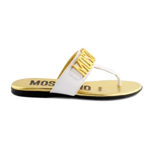 Moschino Kids Leather Thong Sandals