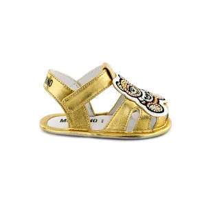 Moschino Kids Newborn Leather Fisherman Sandals