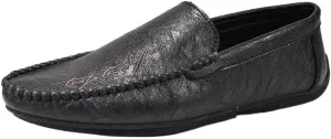 New Men's Loafers Moccasins Shoes Round Toe Simple Vegan Leather Flat Heel Flexible Slip Resistant Prom Slip-on