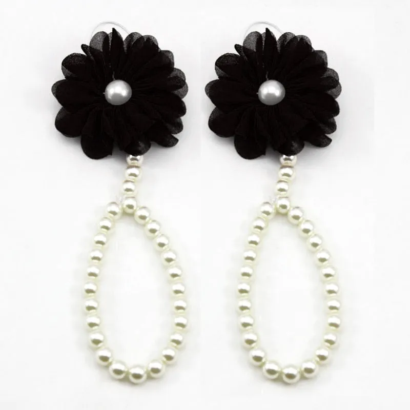 Newborn Baby Girls Flower Pearl Foot Accessories