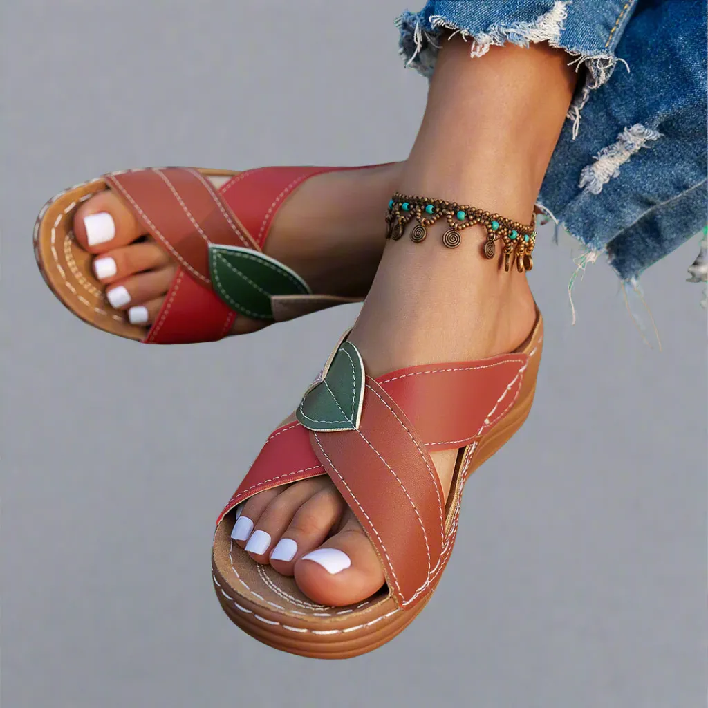 Nina | Artisan-Made Wedge Sandals Crafted from Premium Materials
