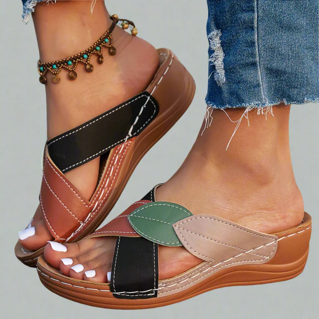 Nina | Artisan-Made Wedge Sandals Crafted from Premium Materials