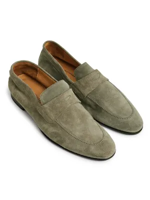 Olive Grey Suede Soft Loafer - Sample  - LUCKY LAST