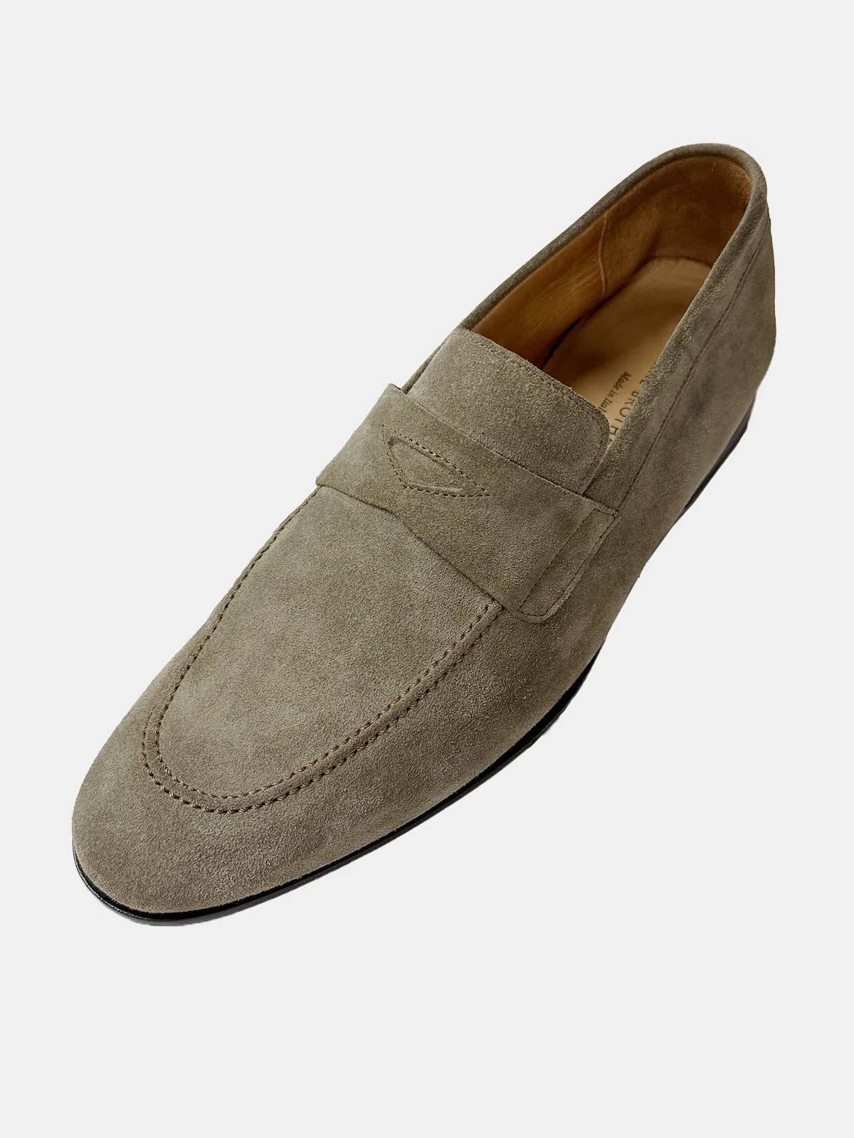 Olive Grey Suede Soft Loafer - Sample  - LUCKY LAST