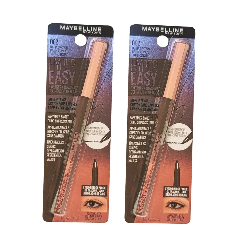 Pack of 2 Maybelline New York Hyper Easy Eyeliner, Deep Brown 002