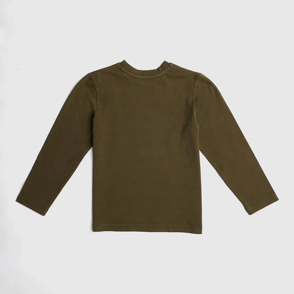 Pedal Kidswear Organic Olive Shirt with Pocket