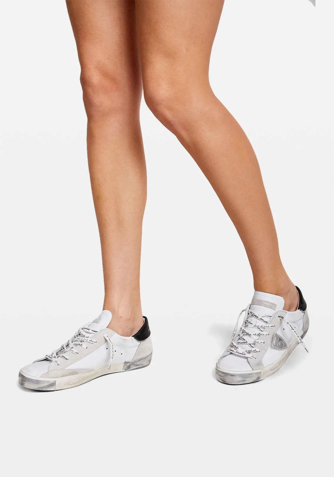 PRSX LOW WOMAN FOXY LAMINE BLANC