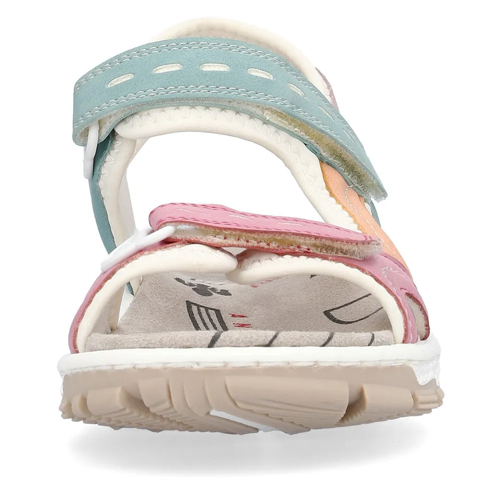 Rieker Casual Treck Sandal 68866-92 PINK COMBI