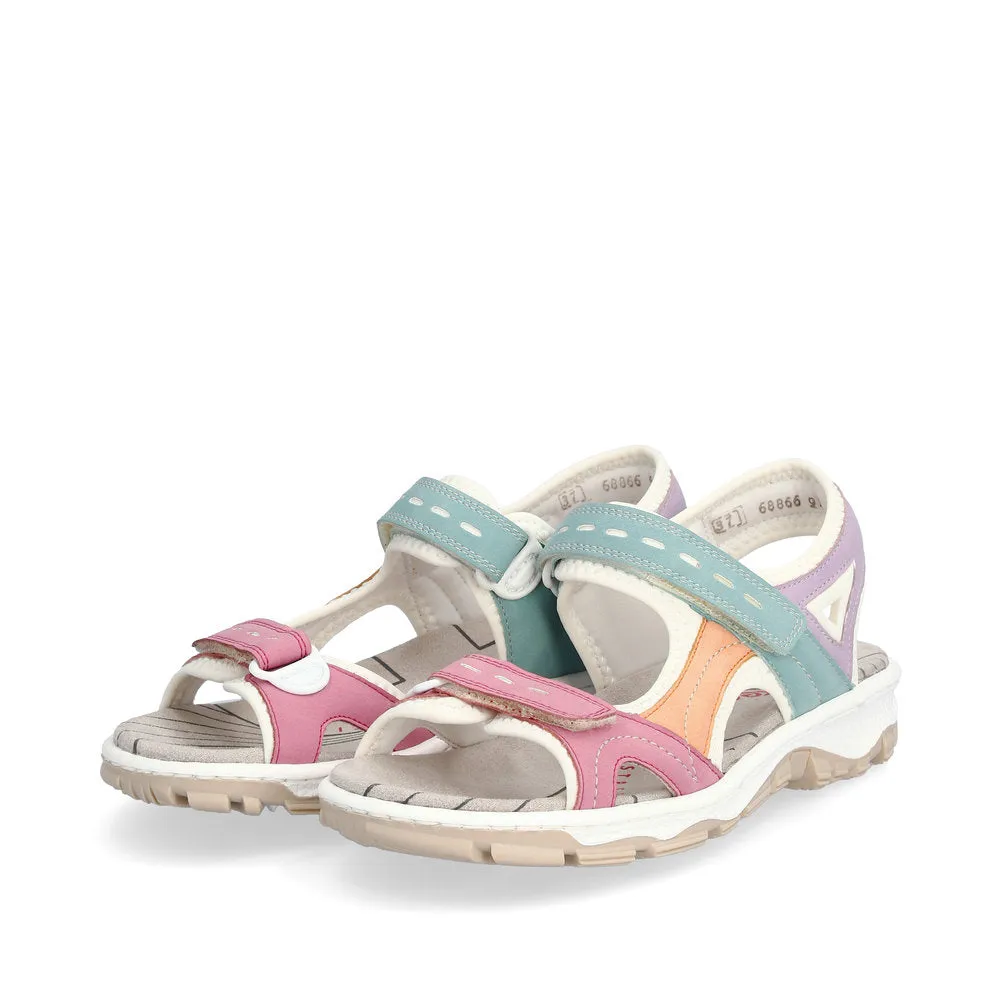 Rieker Casual Treck Sandal 68866-92 PINK COMBI