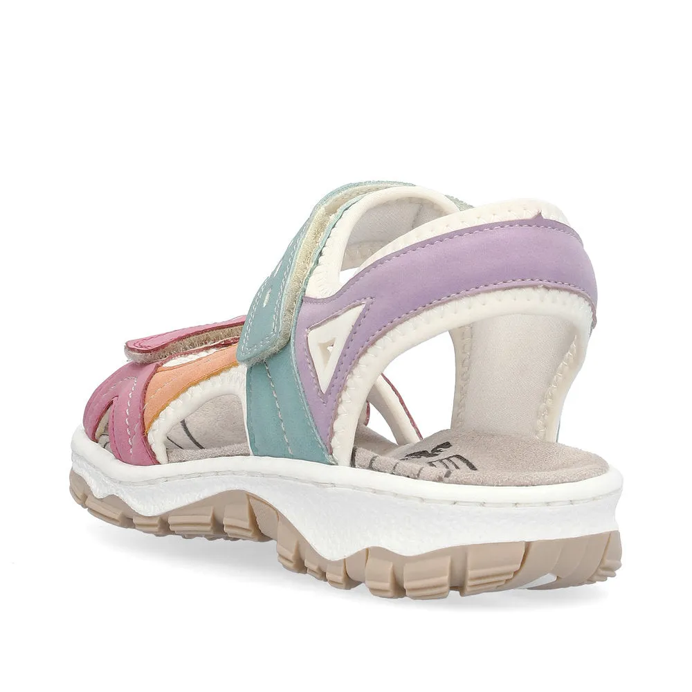 Rieker Casual Treck Sandal 68866-92 PINK COMBI