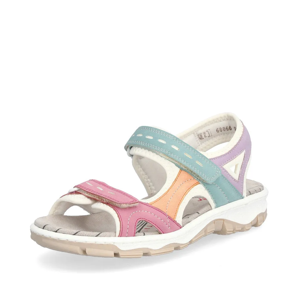 Rieker Casual Treck Sandal 68866-92 PINK COMBI