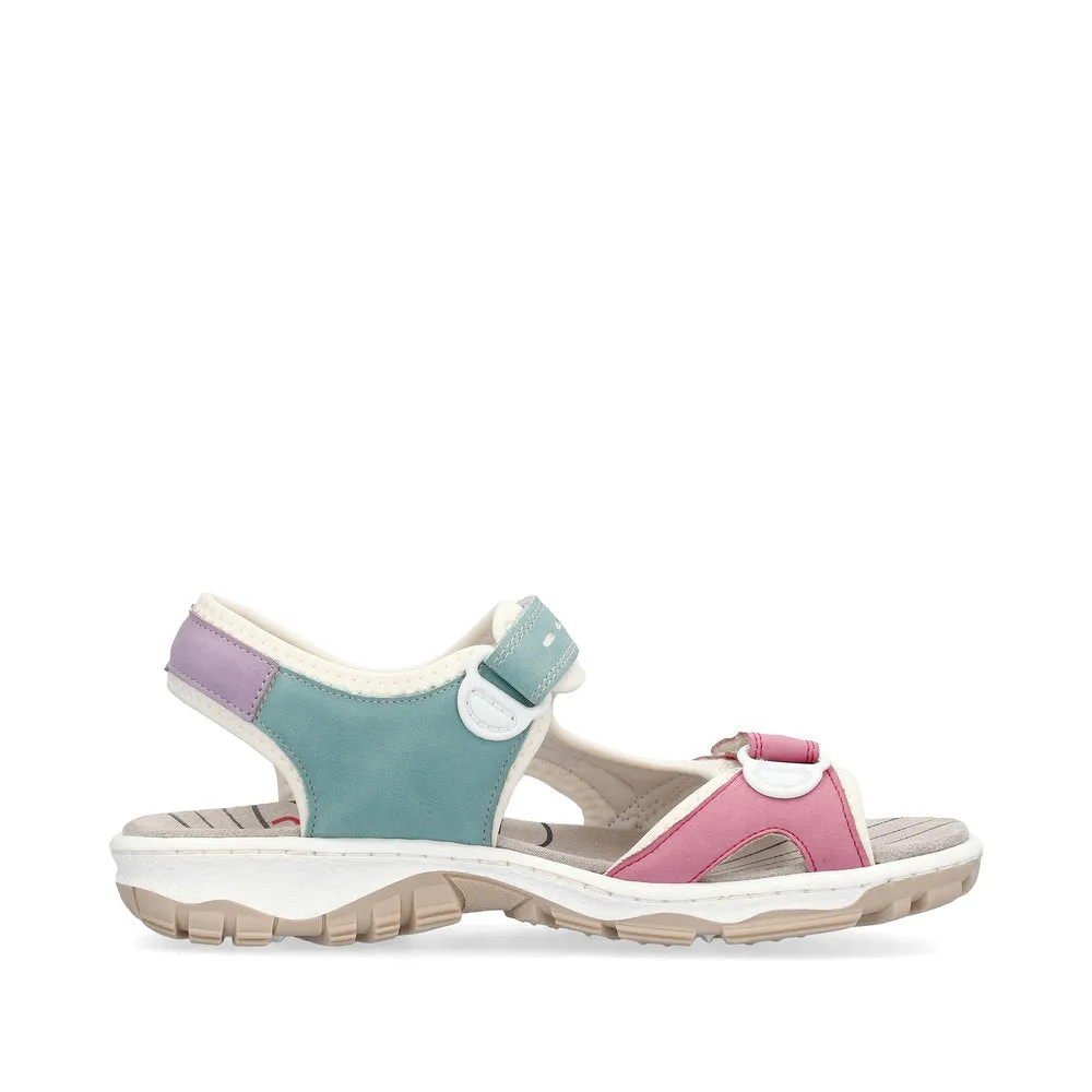 Rieker Casual Treck Sandal 68866-92 PINK COMBI