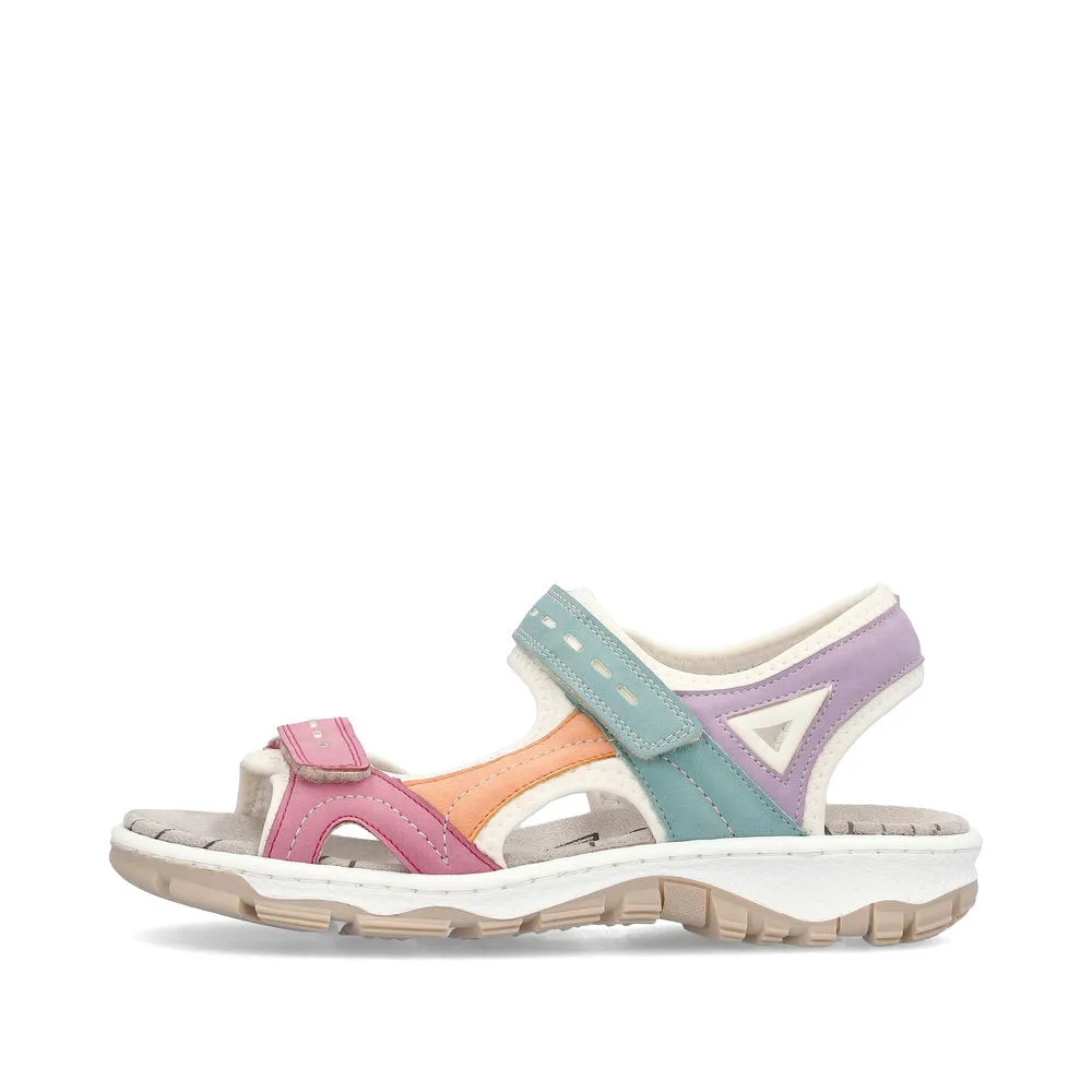 Rieker Casual Treck Sandal 68866-92 PINK COMBI