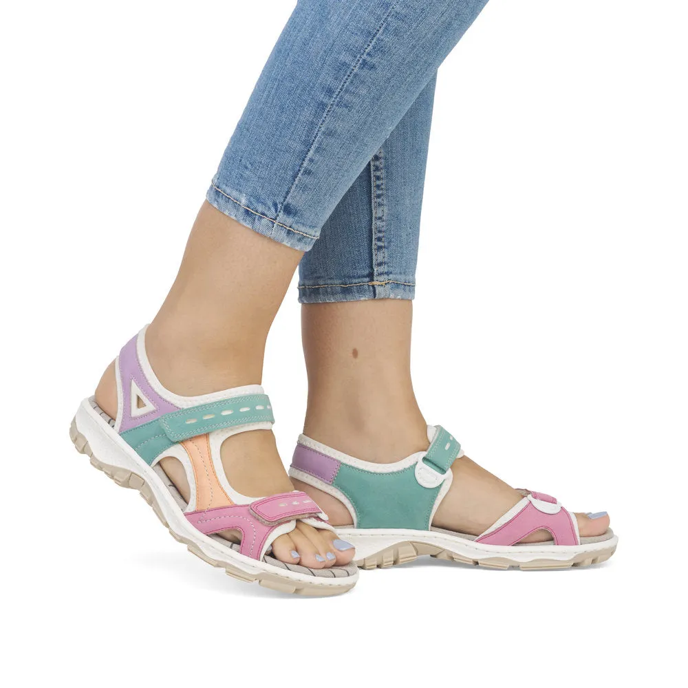 Rieker Casual Treck Sandal 68866-92 PINK COMBI