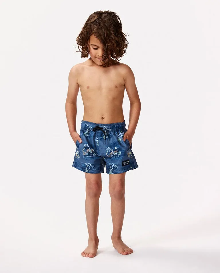 RIP CURL SHRED TOWN SCENIC VOLLEY-BOY - VINTAGE NAVY