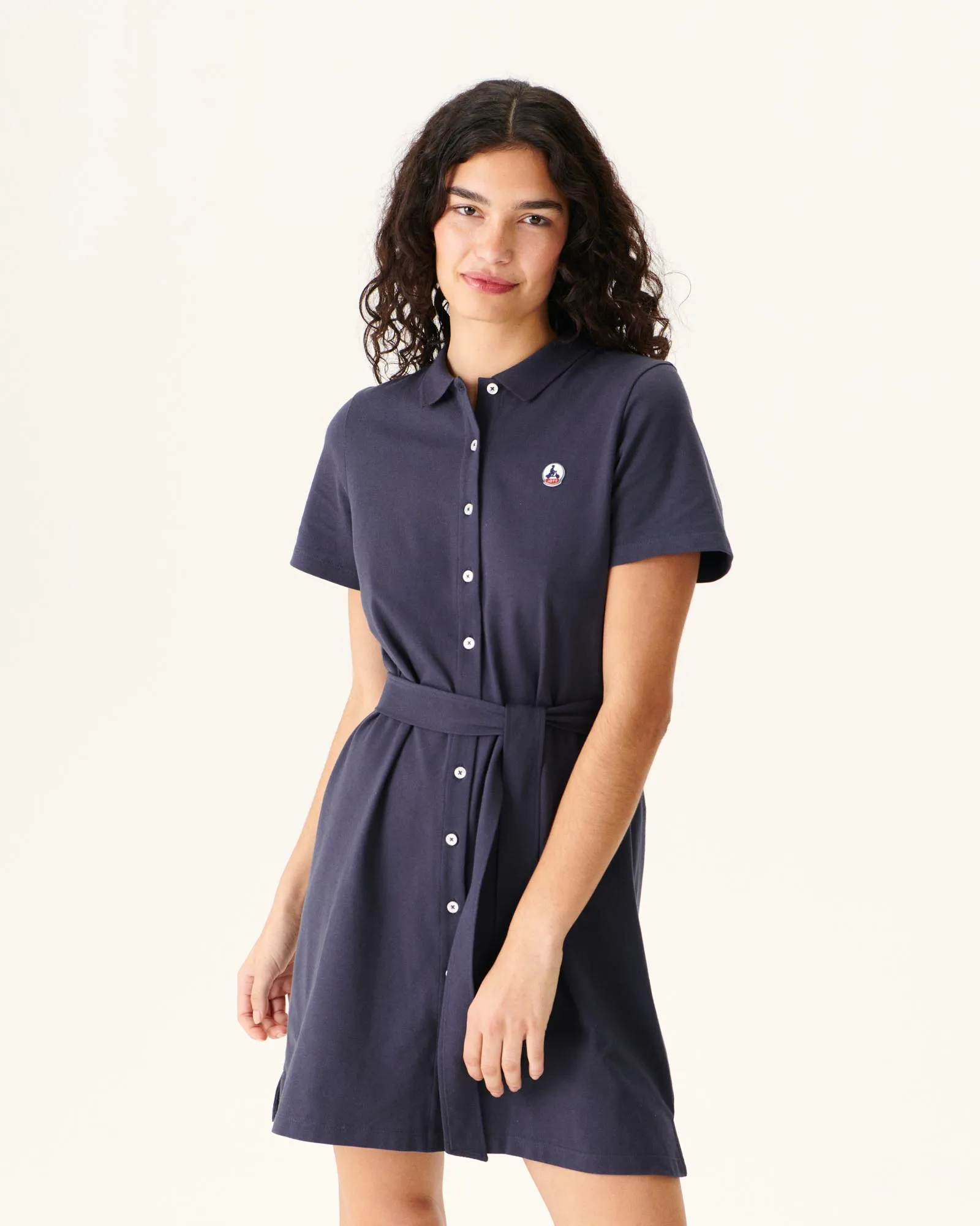 Robe polo femme en coton biologique Marine Valencia