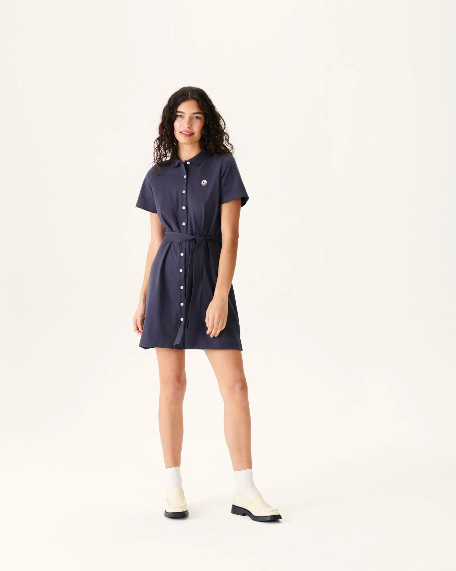 Robe polo femme en coton biologique Marine Valencia