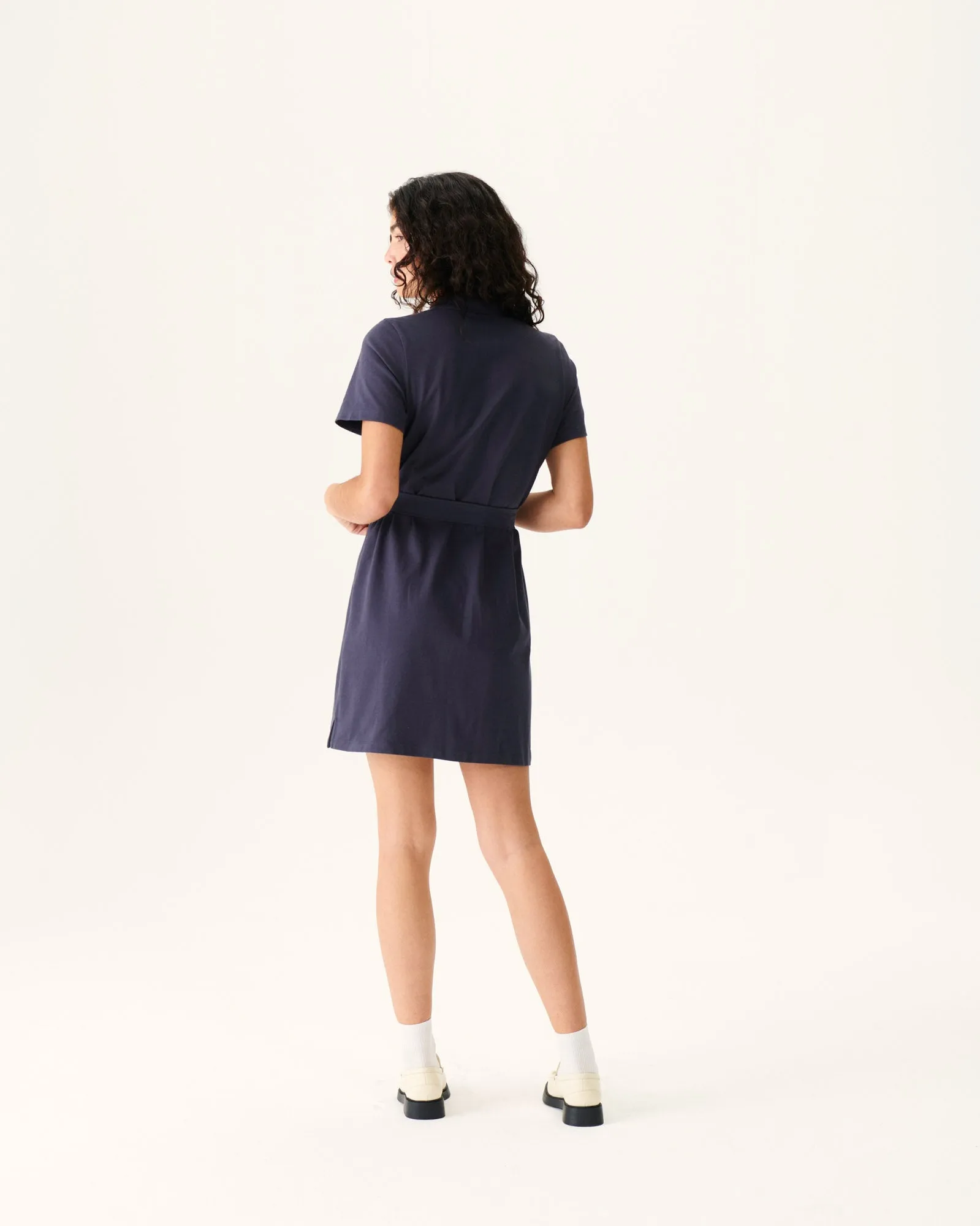 Robe polo femme en coton biologique Marine Valencia