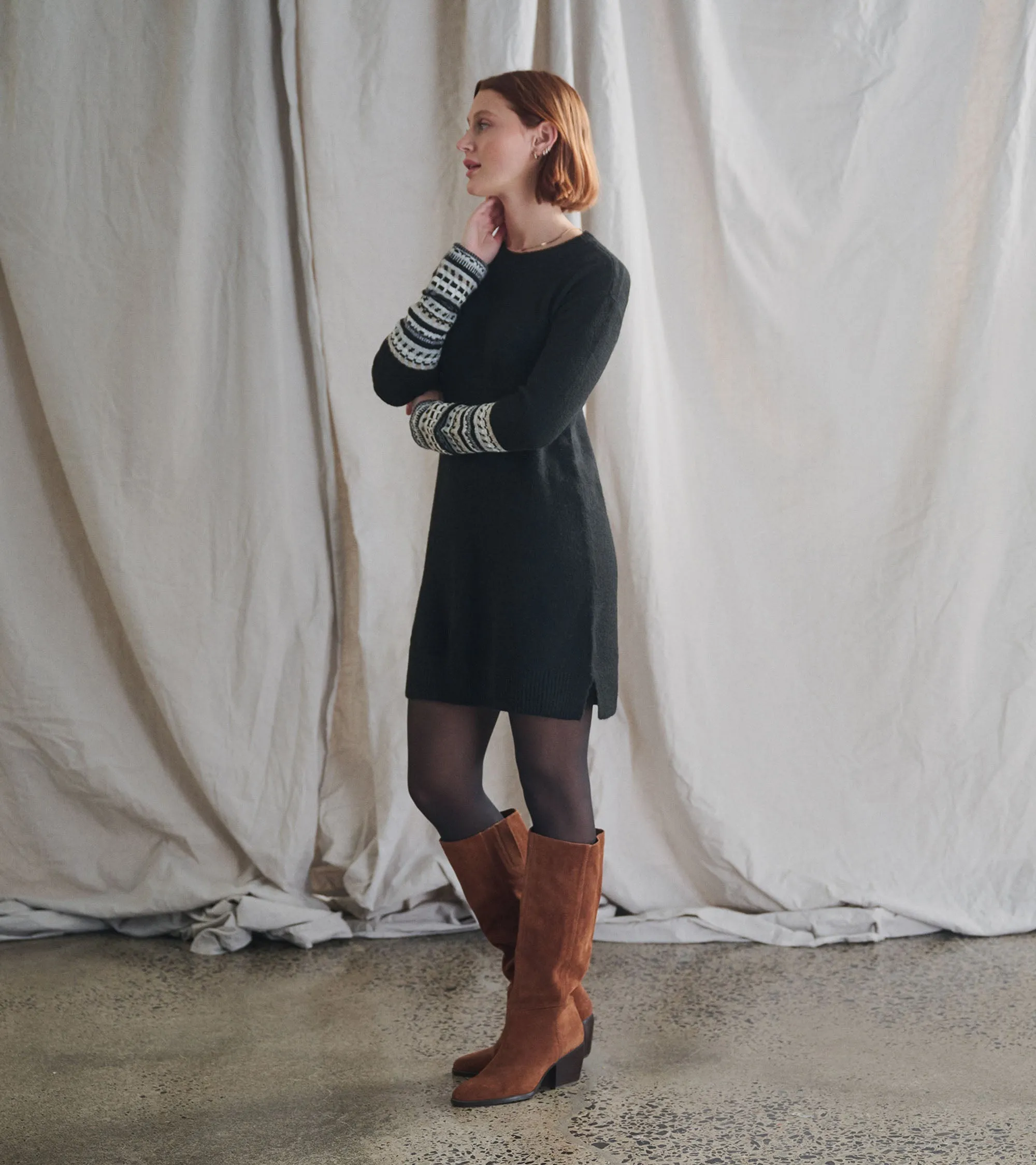 Sadie Jumper Dress - Black