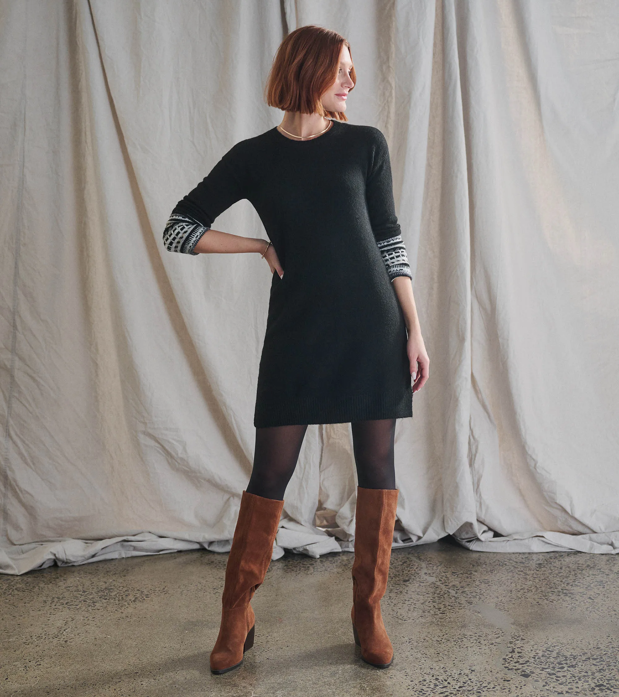 Sadie Jumper Dress - Black
