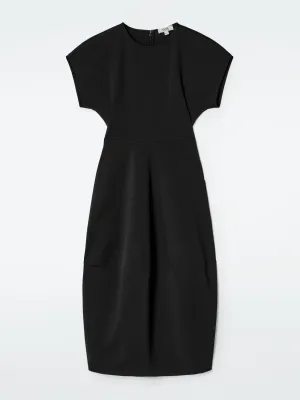 Sculpted cotton midi dress