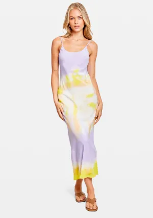 SILK SLIP DRESS MULTI