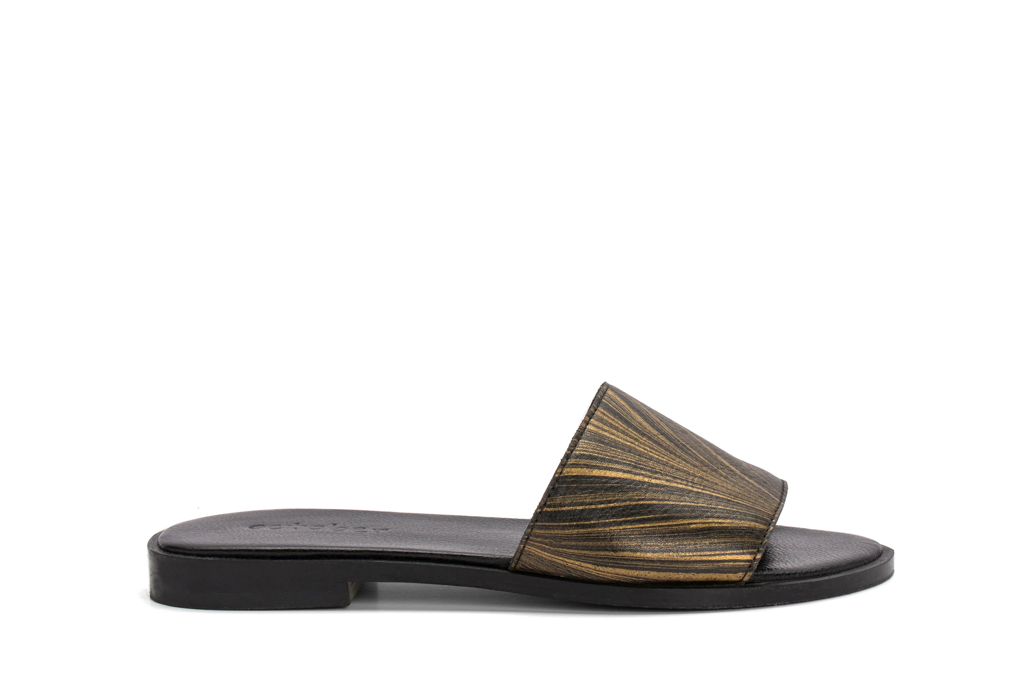 Single Strap Slides- Leather