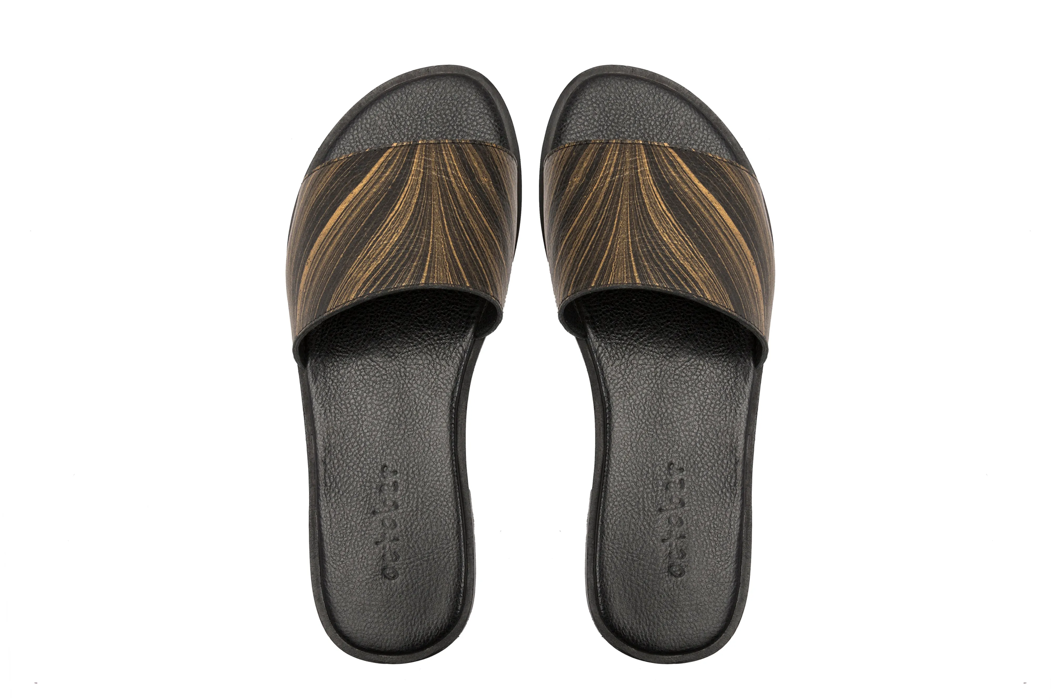 Single Strap Slides- Leather