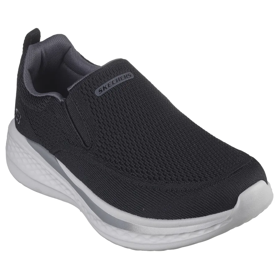Skechers Mens Black Memory Foam Slip-On Trainer ROYCE 210791