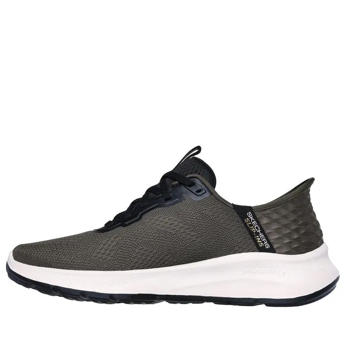 Skechers Mens Slip Ins Relaxed Fit Equalizer Standpoint 5.0 Olive Black