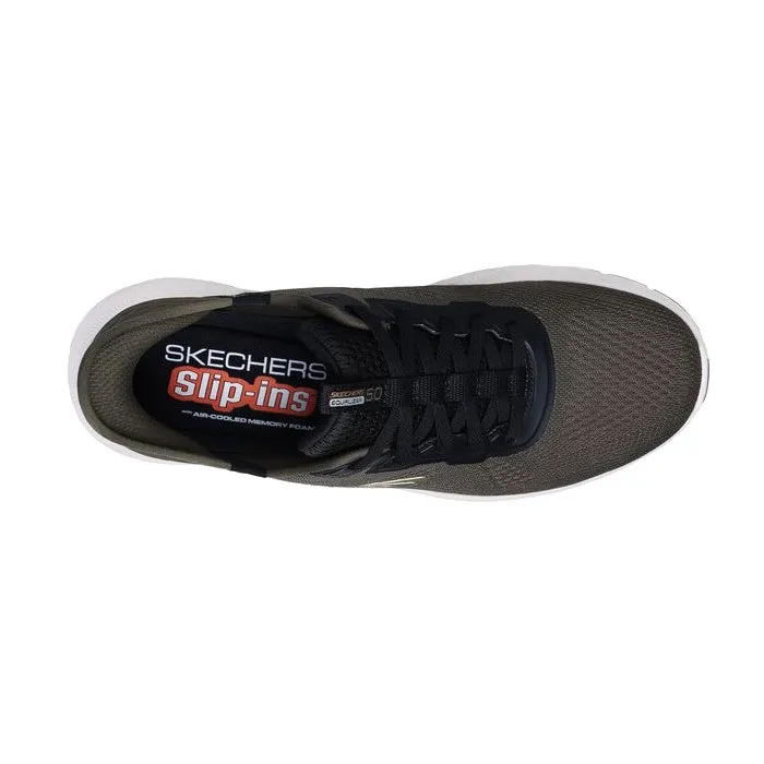 Skechers Mens Slip Ins Relaxed Fit Equalizer Standpoint 5.0 Olive Black