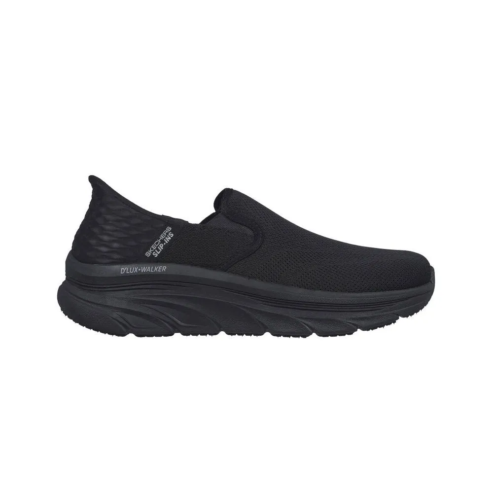 SKECHERS SLIP RESISTANT JODEN D'LUX WALKER SLIP ON BLACK - MENS