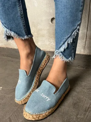Sorry,Not Sorry Denim Espadrille