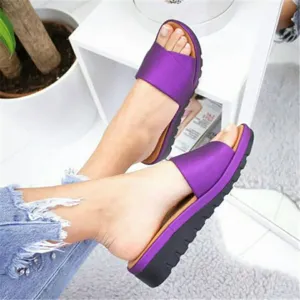 Summer Wedge Open Toe Flat Sandals