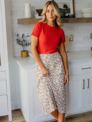 Textured Midi Skirt