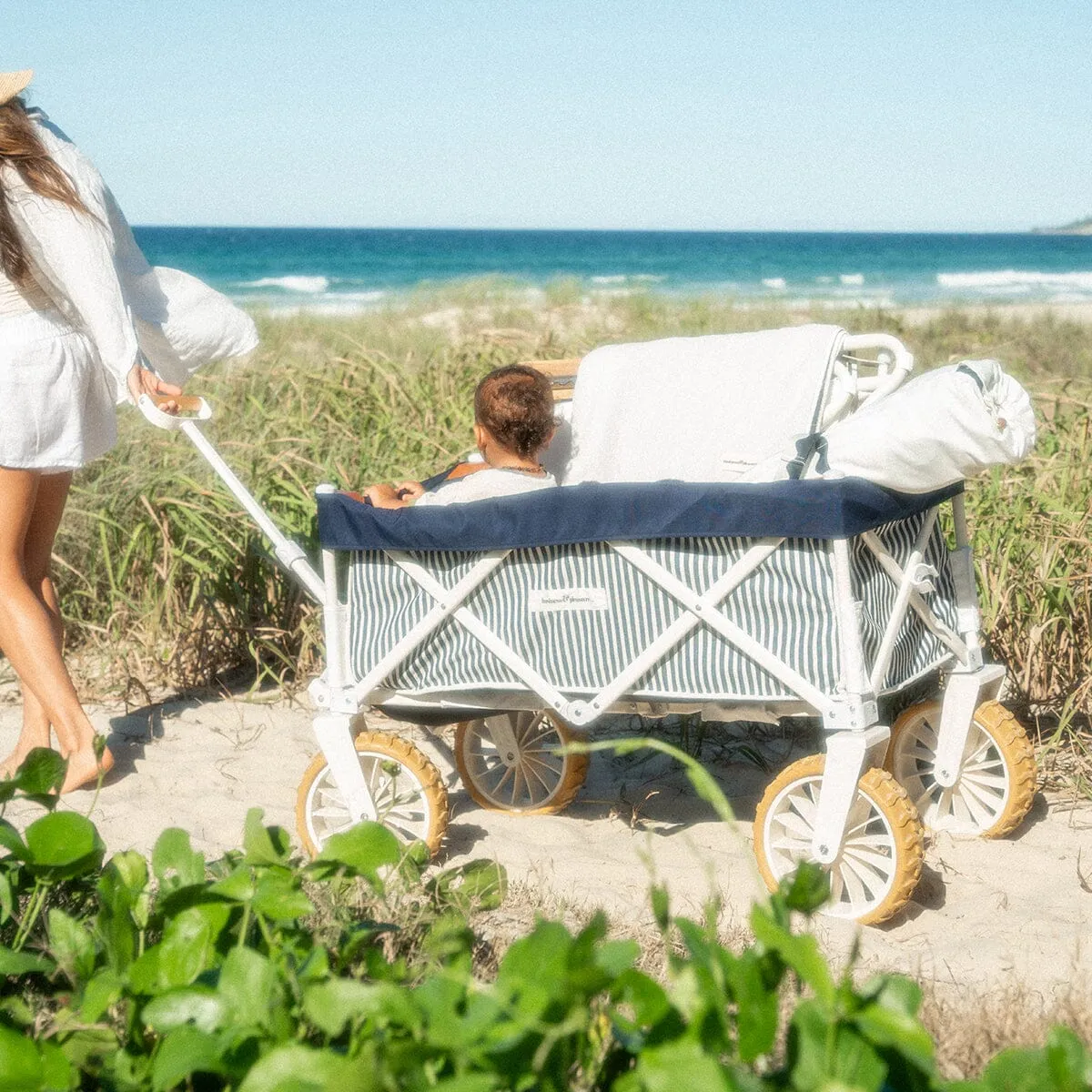The Beach Cart - Lauren's Navy Stripe