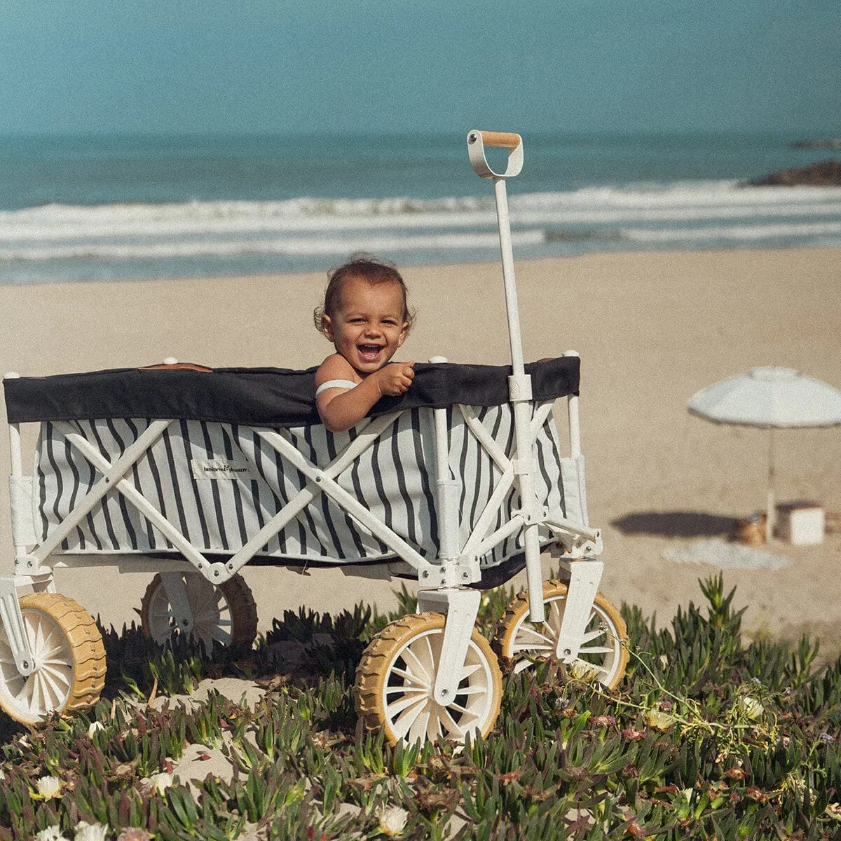The Beach Cart - Monaco Black Stripe