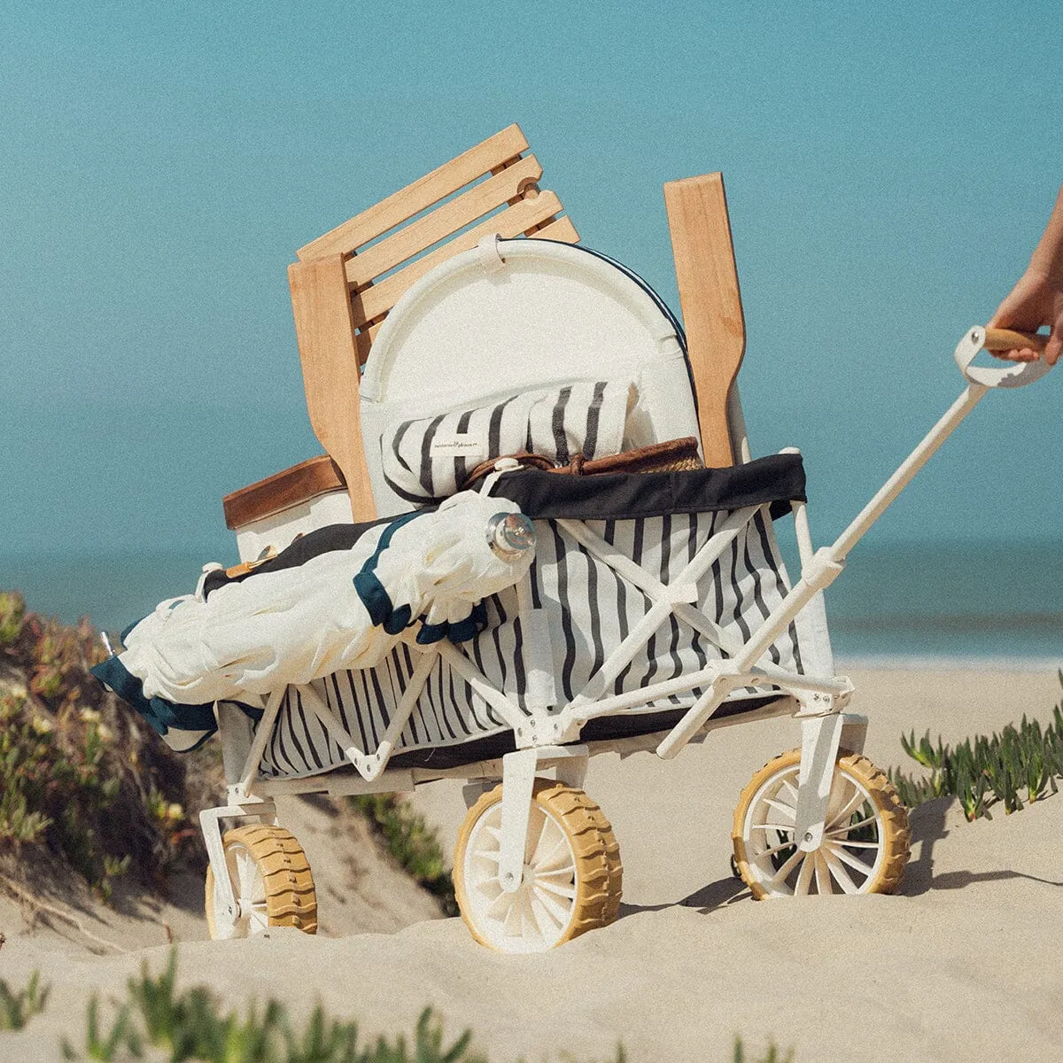 The Beach Cart - Monaco Black Stripe