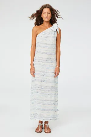 THE SARONG DRESS in SEA STRIPED LINEN GAUZE