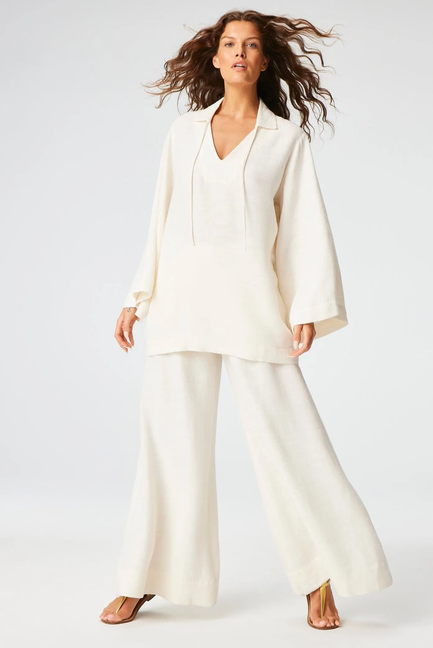 THE TUNIC in WHITE SHANTUNG