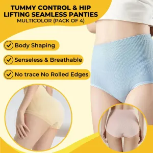 Ultrasoft Tummy Control & Hip Lifting Seamless Underwear For Women - Multicolor [ Pack Of 4 ]
