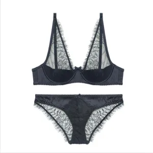Ultrathin Lace Push-Up Set  Elegant Embroidery and Delicate Fit