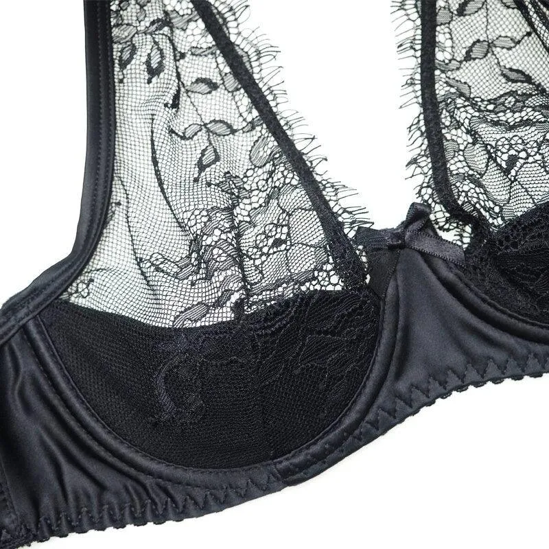 Ultrathin Lace Push-Up Set  Elegant Embroidery and Delicate Fit
