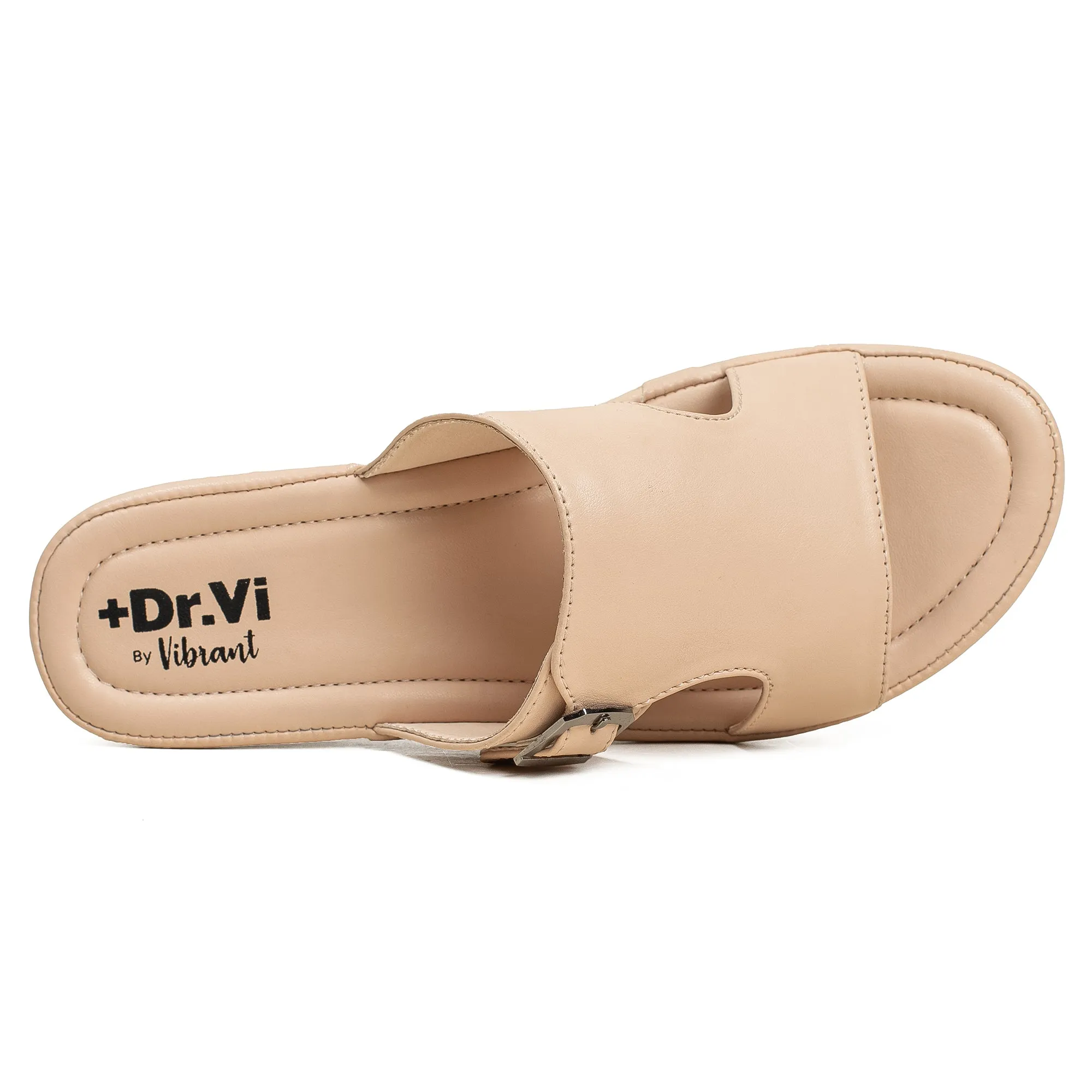 Vibrant Ladies Beige Heel Sandal